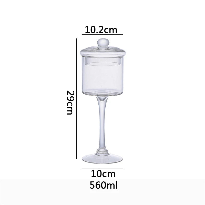 Glass High Foot Storage Jar
