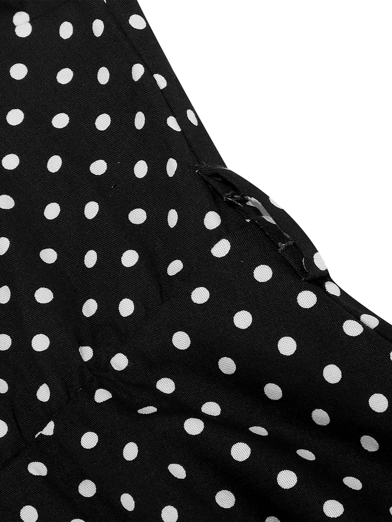 Polka Dot Collar Fit & Flare Dress with Headband