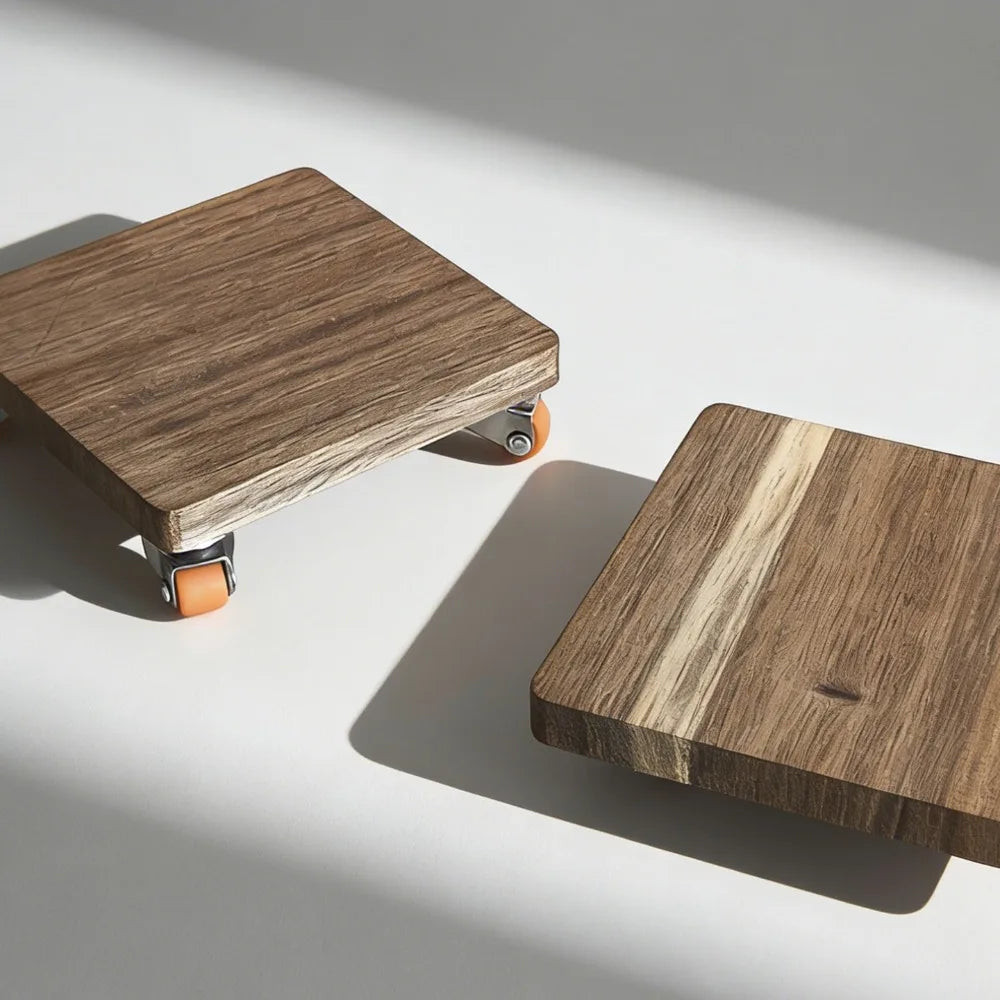Mid-Century Modern Turned Walnut Coaster Tray
