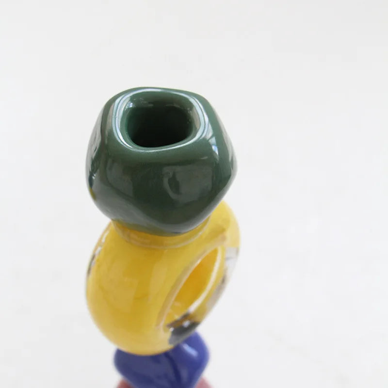 Classic Era Piled Stone Glass Candlestick Holder
