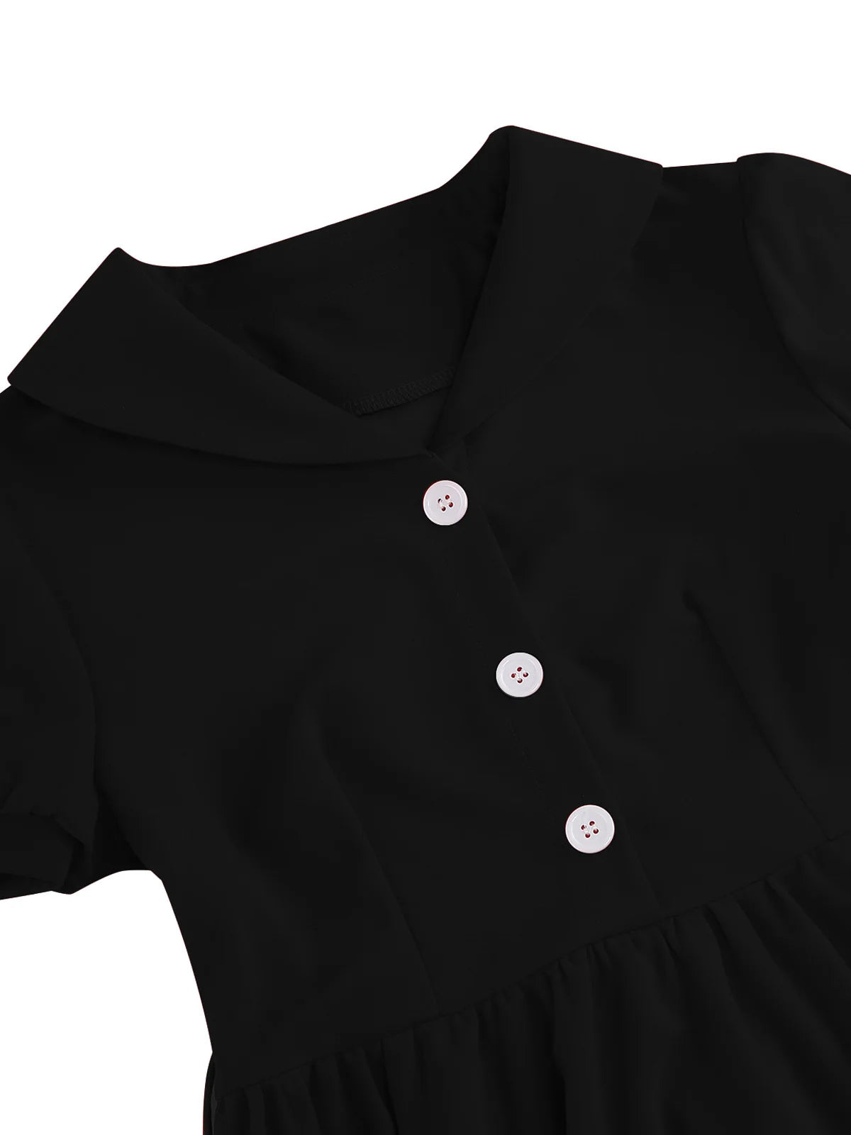 Button Front Collared Fit & Flare Dress