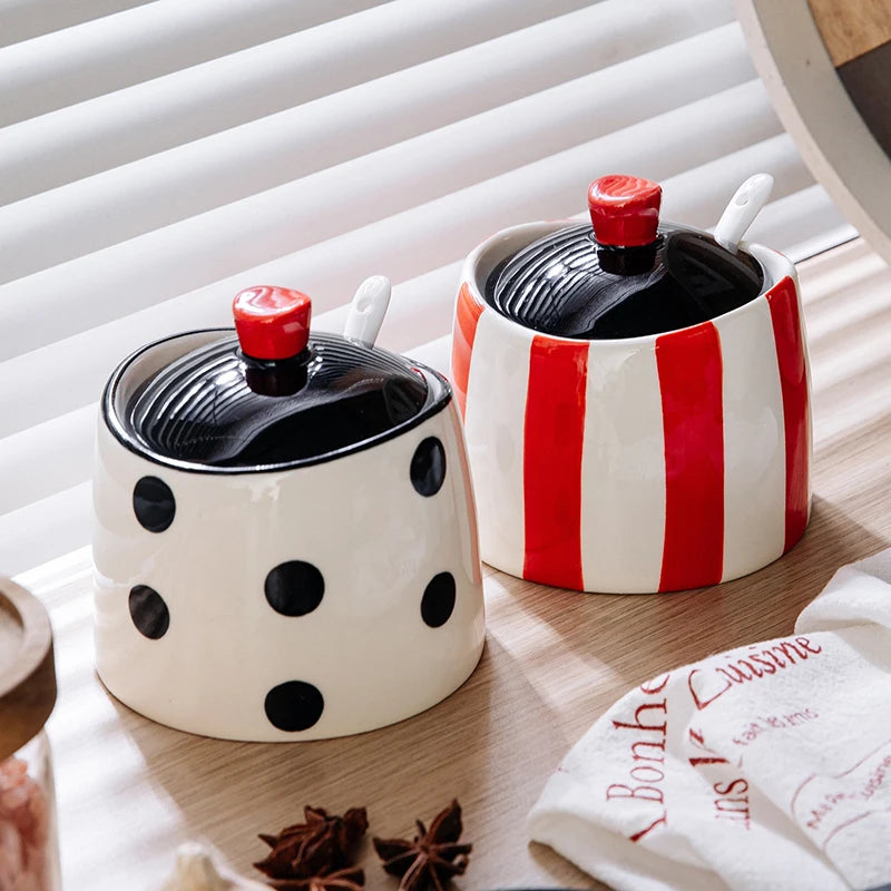 Retro Diner Ceramic Spice & Seasoning Container