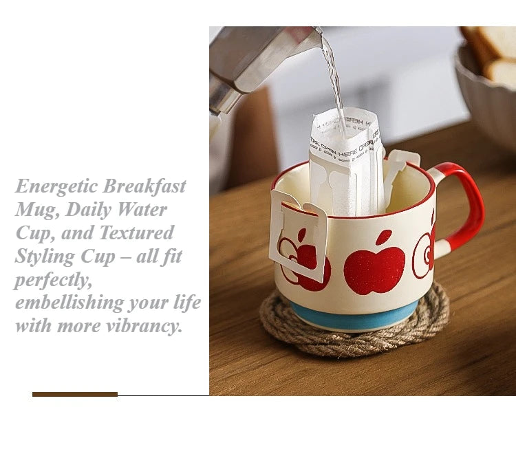 Retro Pastel Ceramic Coffee Mug (300ml)