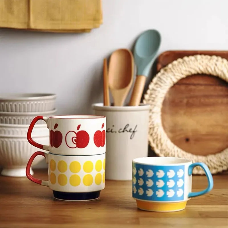 Vintage Meadow Handgrip Mug & Saucer Set (300ml)