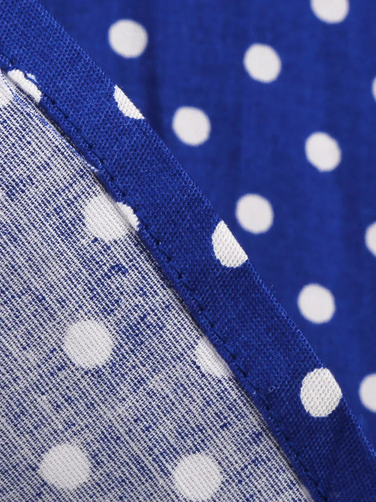 Halter Polka Dot Sweetheart Fit & Flare Dress