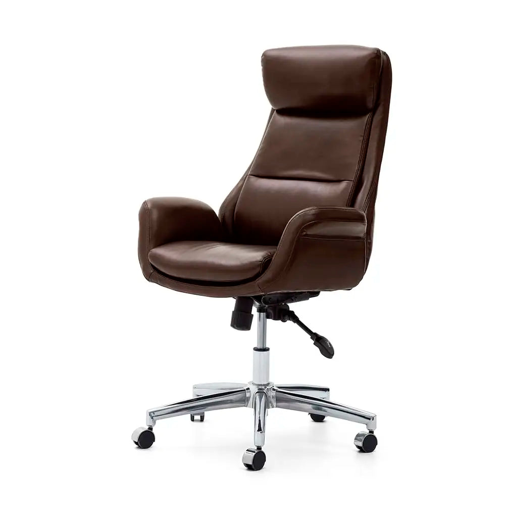 Leather Adjustable High-Back Office Chair