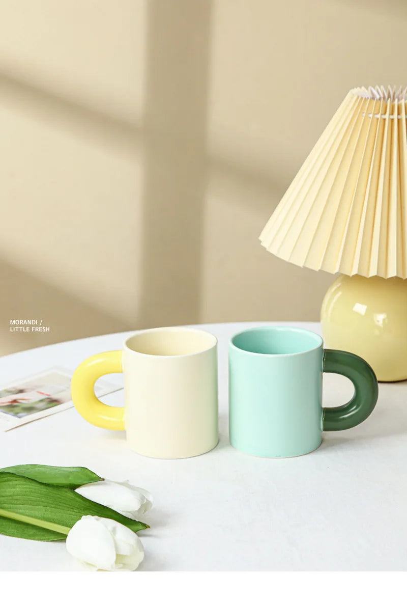 Springtime Daisy Hand-Painted Porcelain Mug