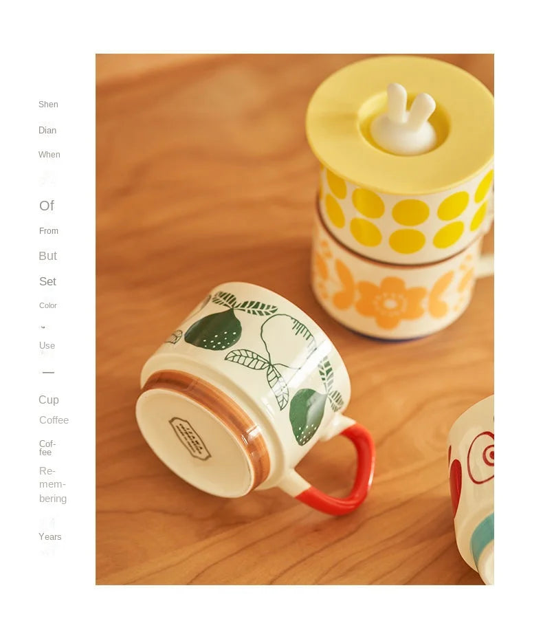 Vintage Meadow Handgrip Mug & Saucer Set (300ml)