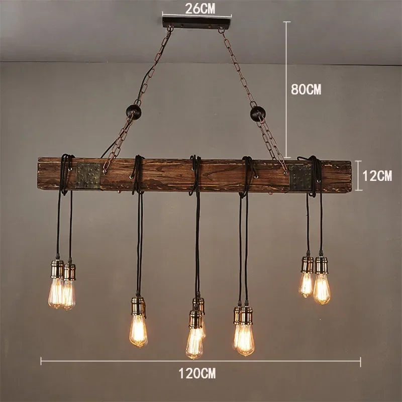 Mid-Century Modern Industrial Pendant Chandelier