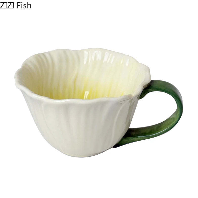 Parisian Cafe Gold-Rimmed Strawberry Porcelain Mug