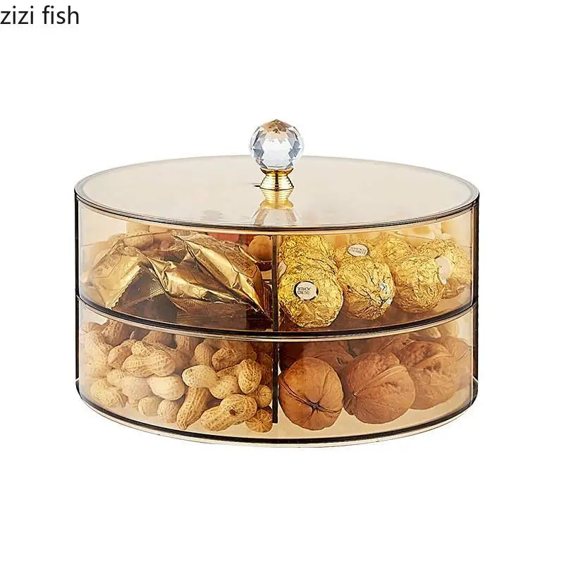 Retro Hollywood Multi-Grid Candy & Nut Dish with Lid