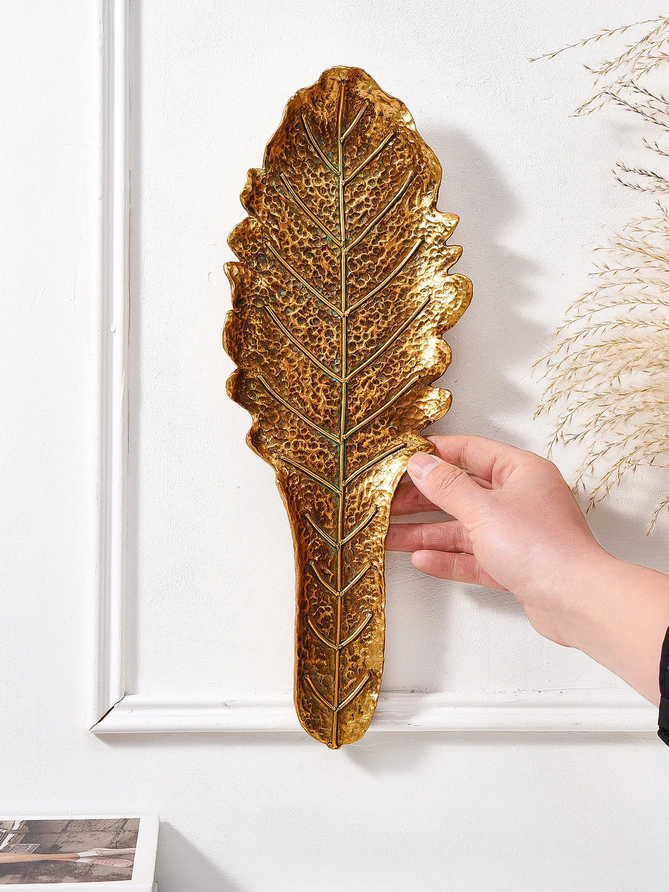 Hollywood Regency Golden Ginkgo Leaf Wall Art