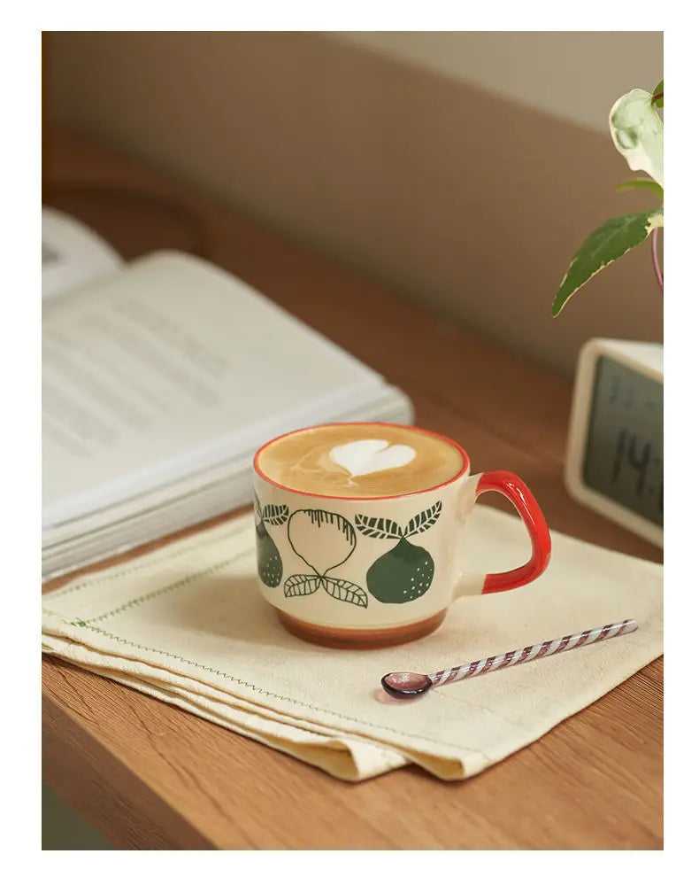 Vintage Meadow Handgrip Mug & Saucer Set (300ml)