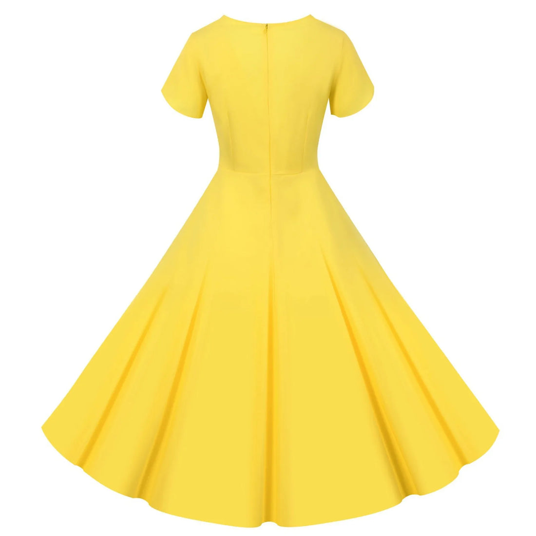 V-Neck Asymmetrical Button Midi Dress