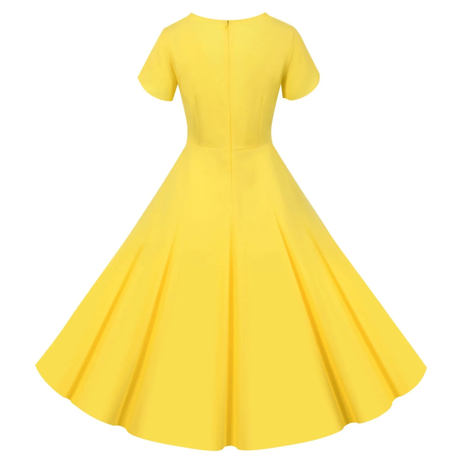 V-Neck Asymmetrical Button Midi Dress
