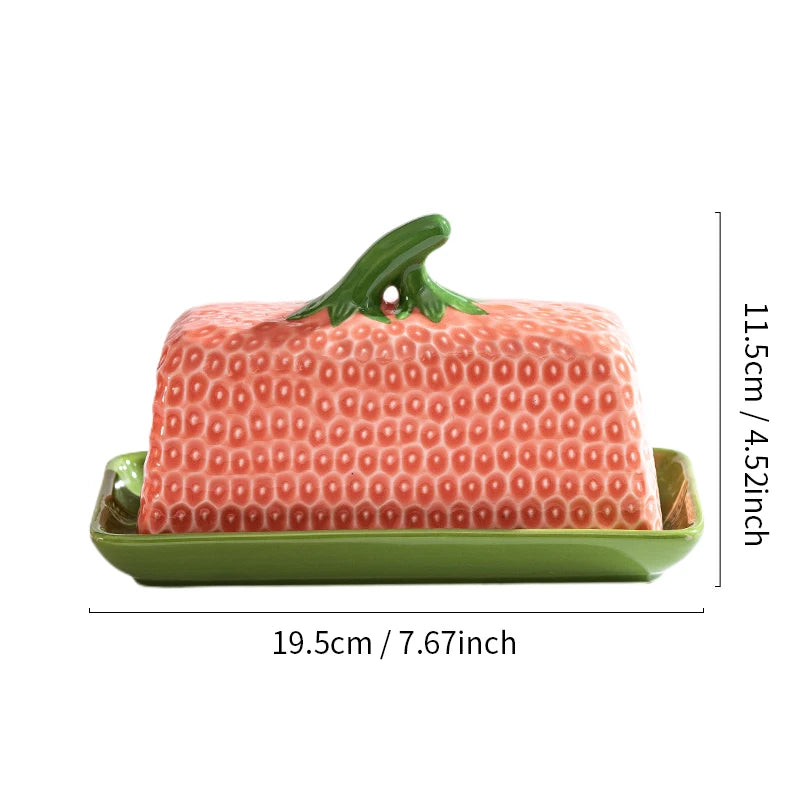 "Sweet Berry" Ceramic Multi-Use Butter & Small Plates Set