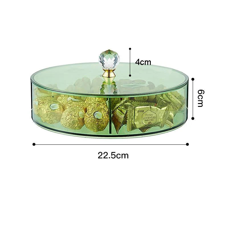 Retro Hollywood Multi-Grid Candy & Nut Dish with Lid