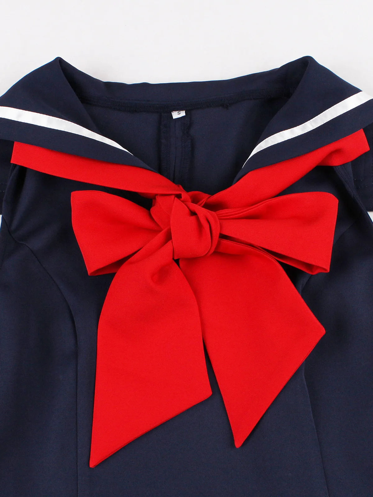 Sailor Collar Bow Fit & Flare Dress
