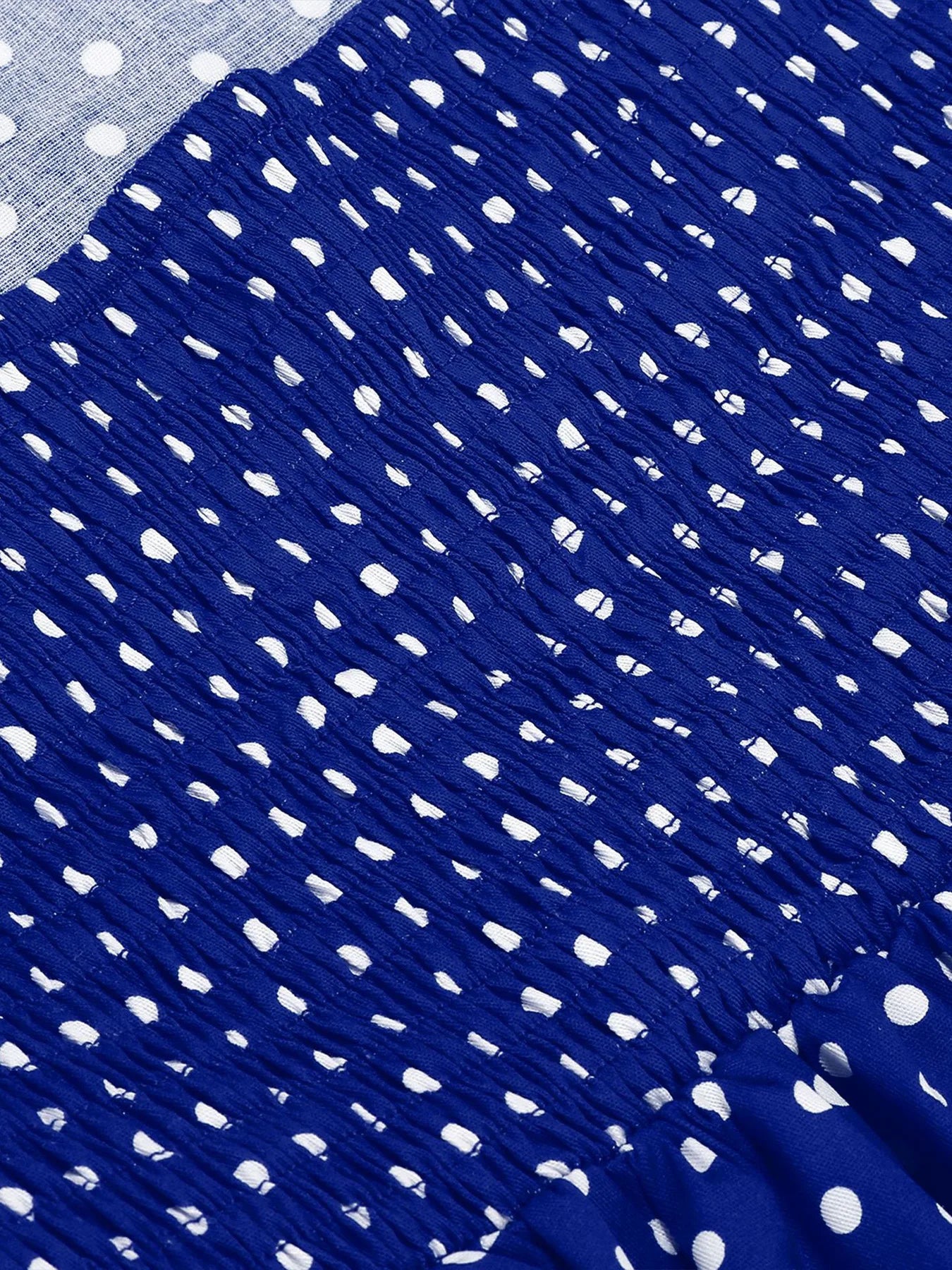 Polka Dot Trim Halter Belted Dress