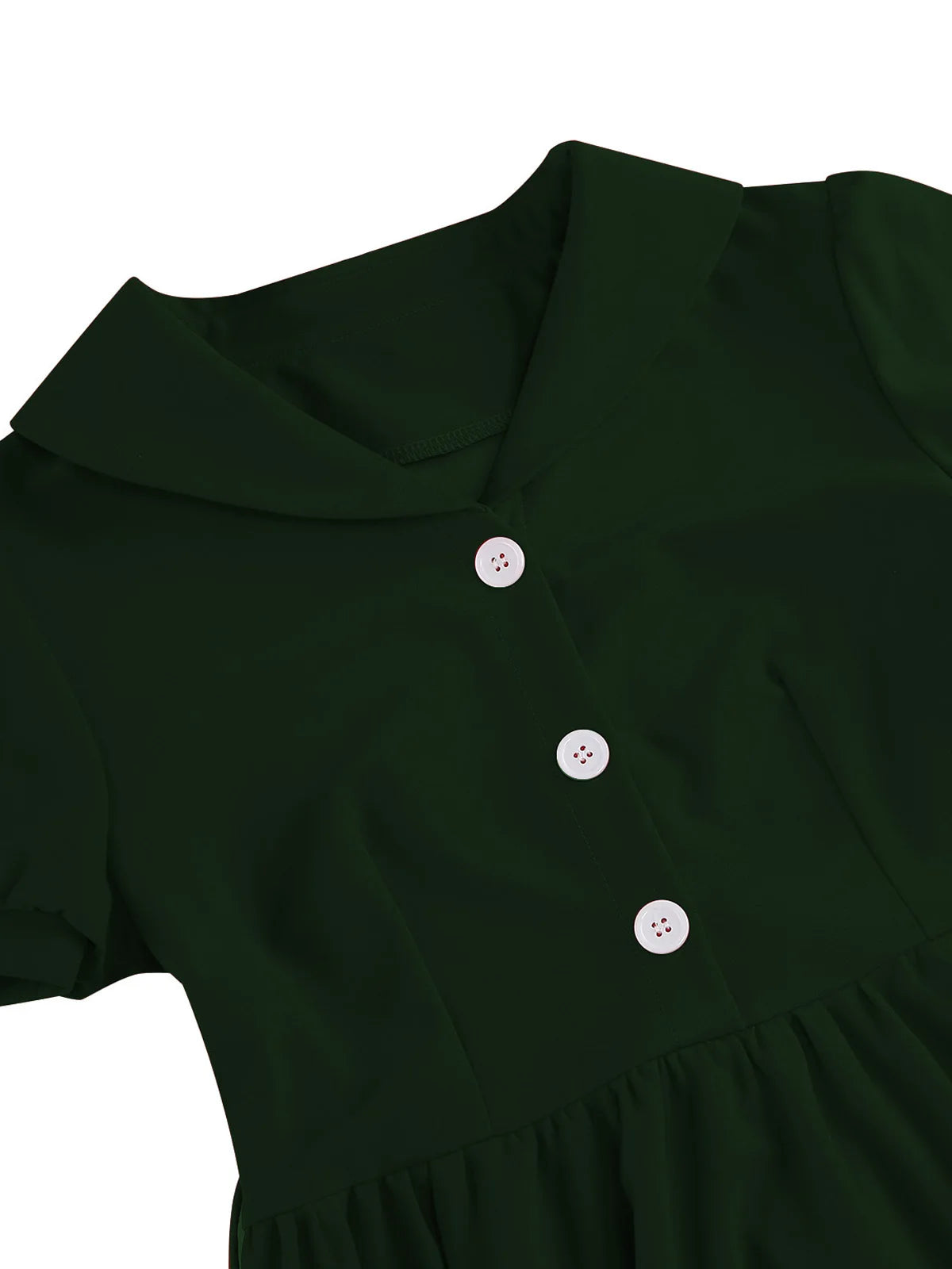 Button Front Collared Fit & Flare Dress