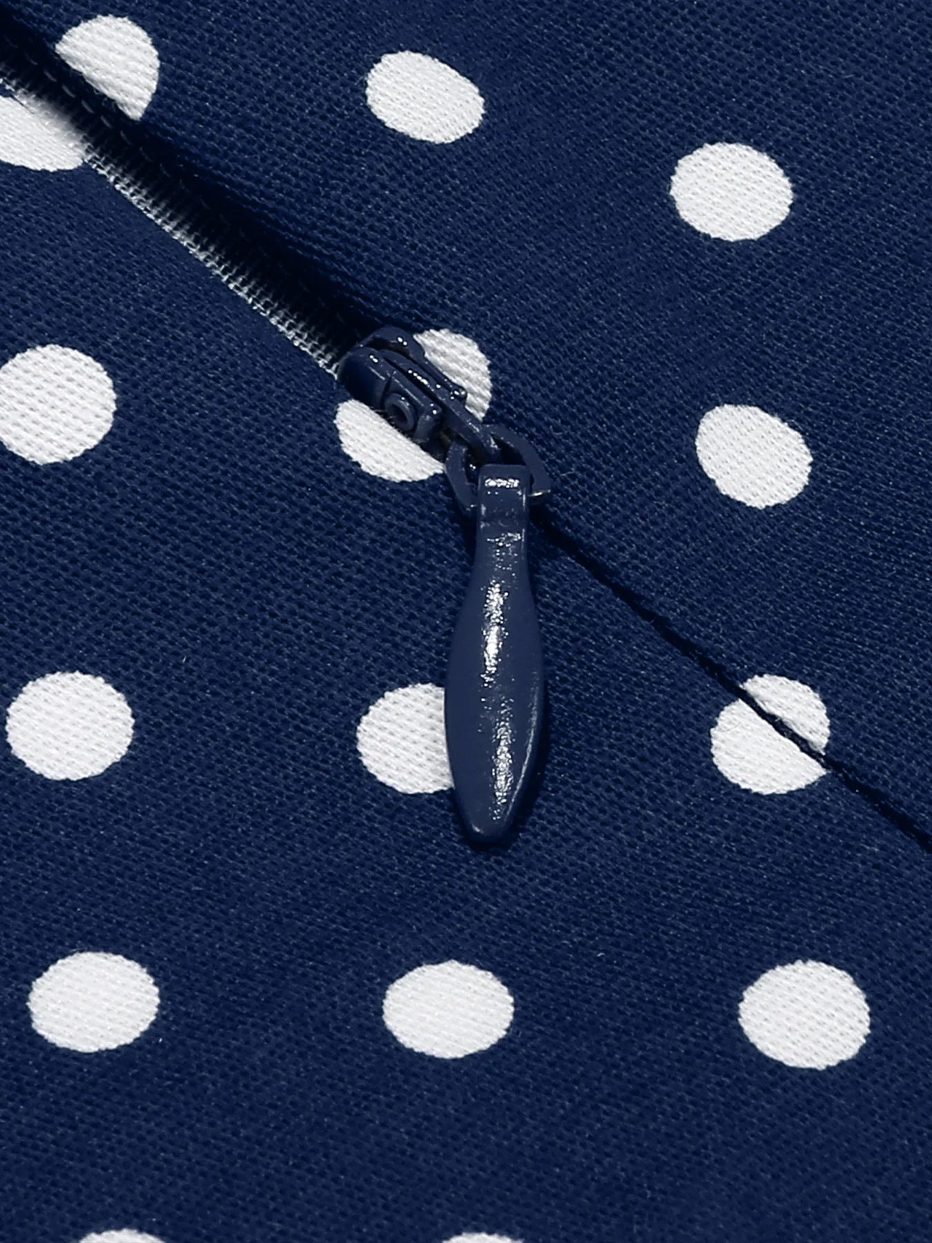 Polka Dot Collar Fit & Flare Dress with Headband