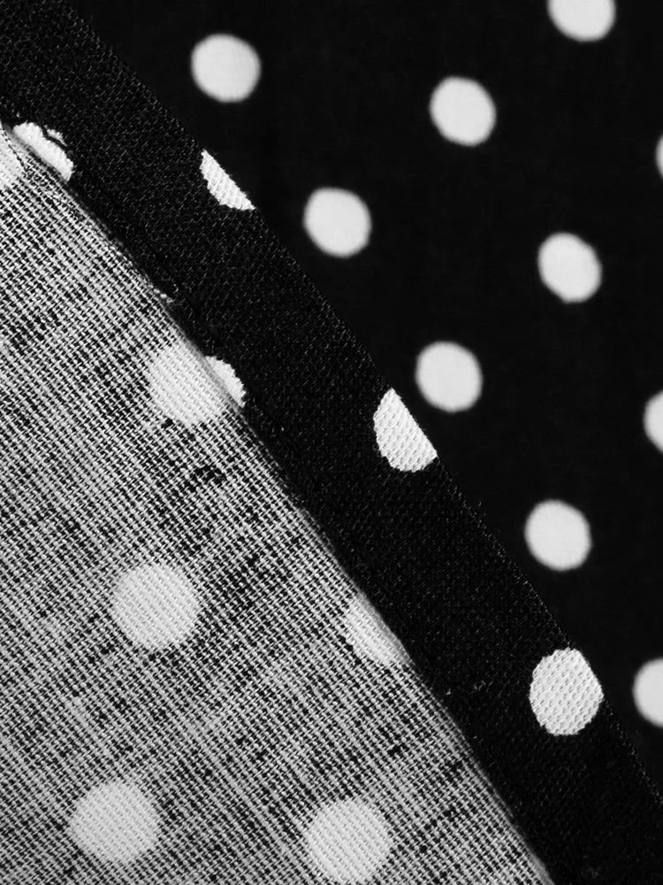 Halter Polka Dot Sweetheart Fit & Flare Dress