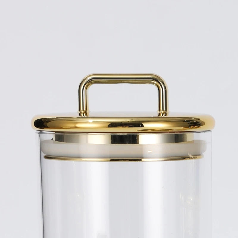 Starlight Grandeur Gold Lid Glass Storage Jar