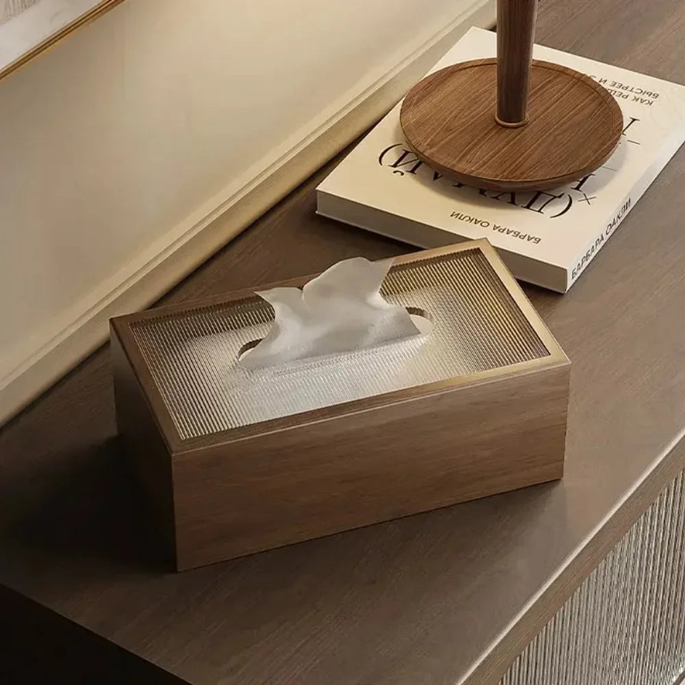 Classic Era Handmade Solid Black Walnut Tissue Box Cover
