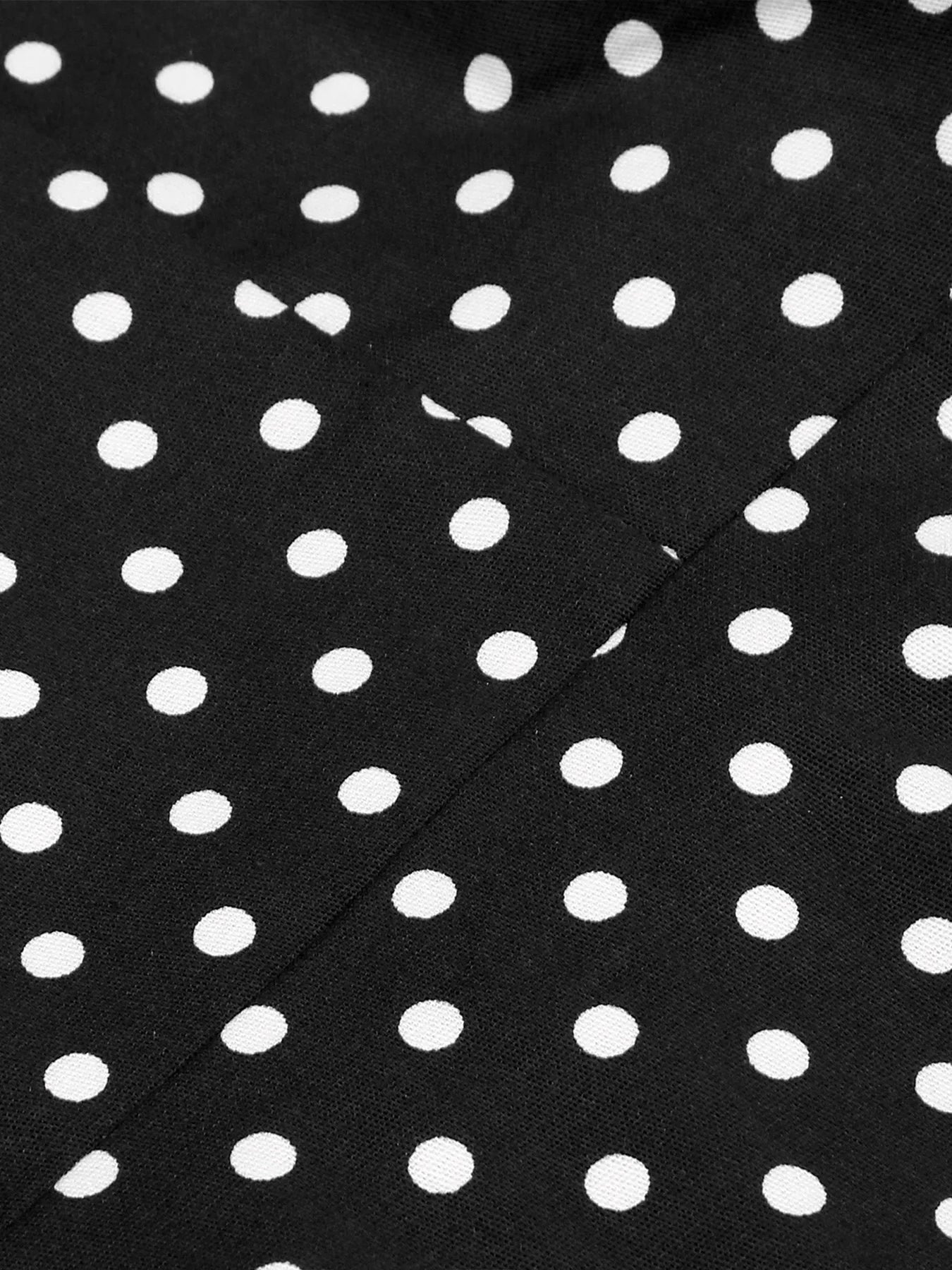 Polka Dot Trim Halter Belted Dress