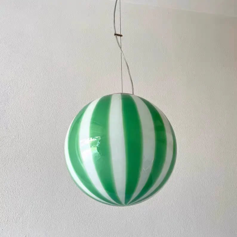 French Style Alpine Jade Glass Candy Balloon Chandelier