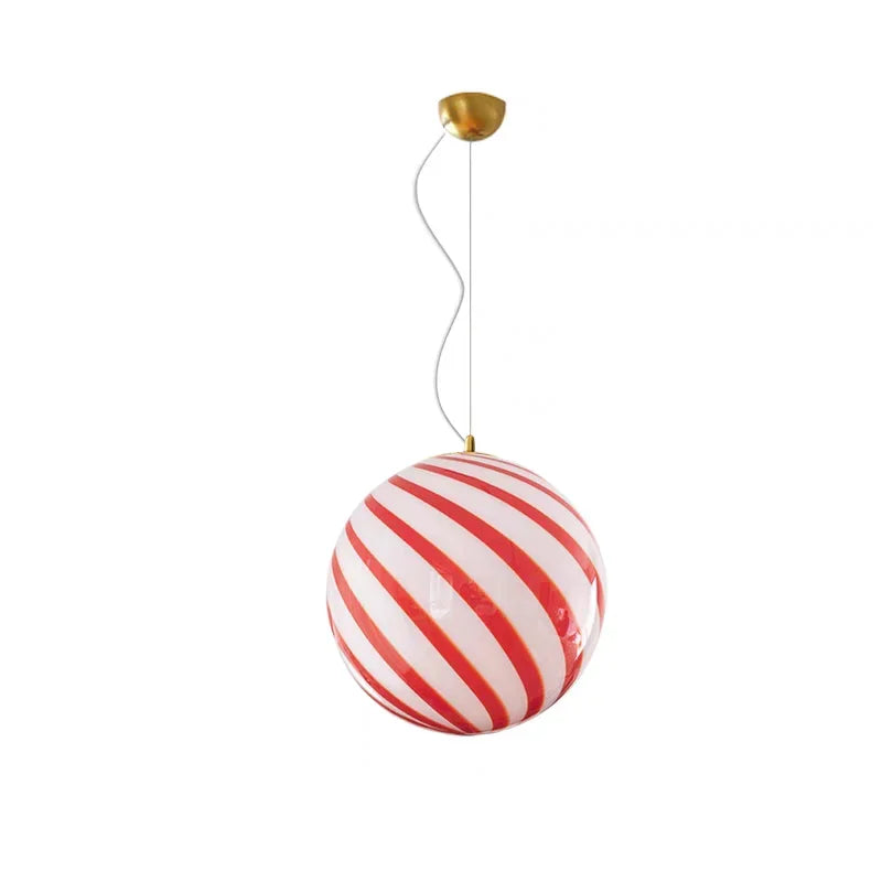 French Style Alpine Jade Glass Candy Balloon Chandelier
