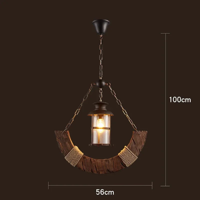 Mid-Century Modern Industrial Pendant Chandelier