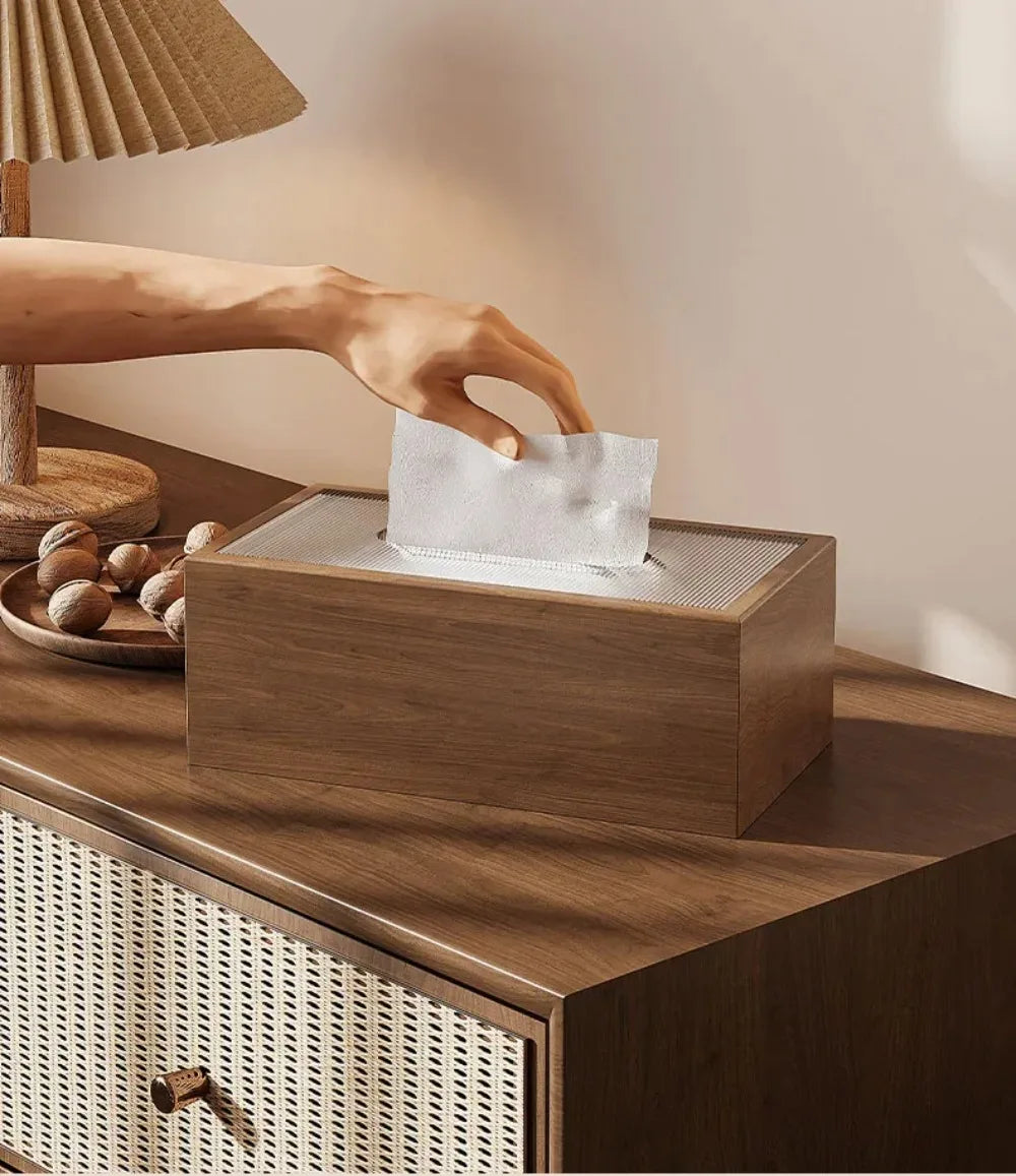 Classic Era Handmade Solid Black Walnut Tissue Box Cover