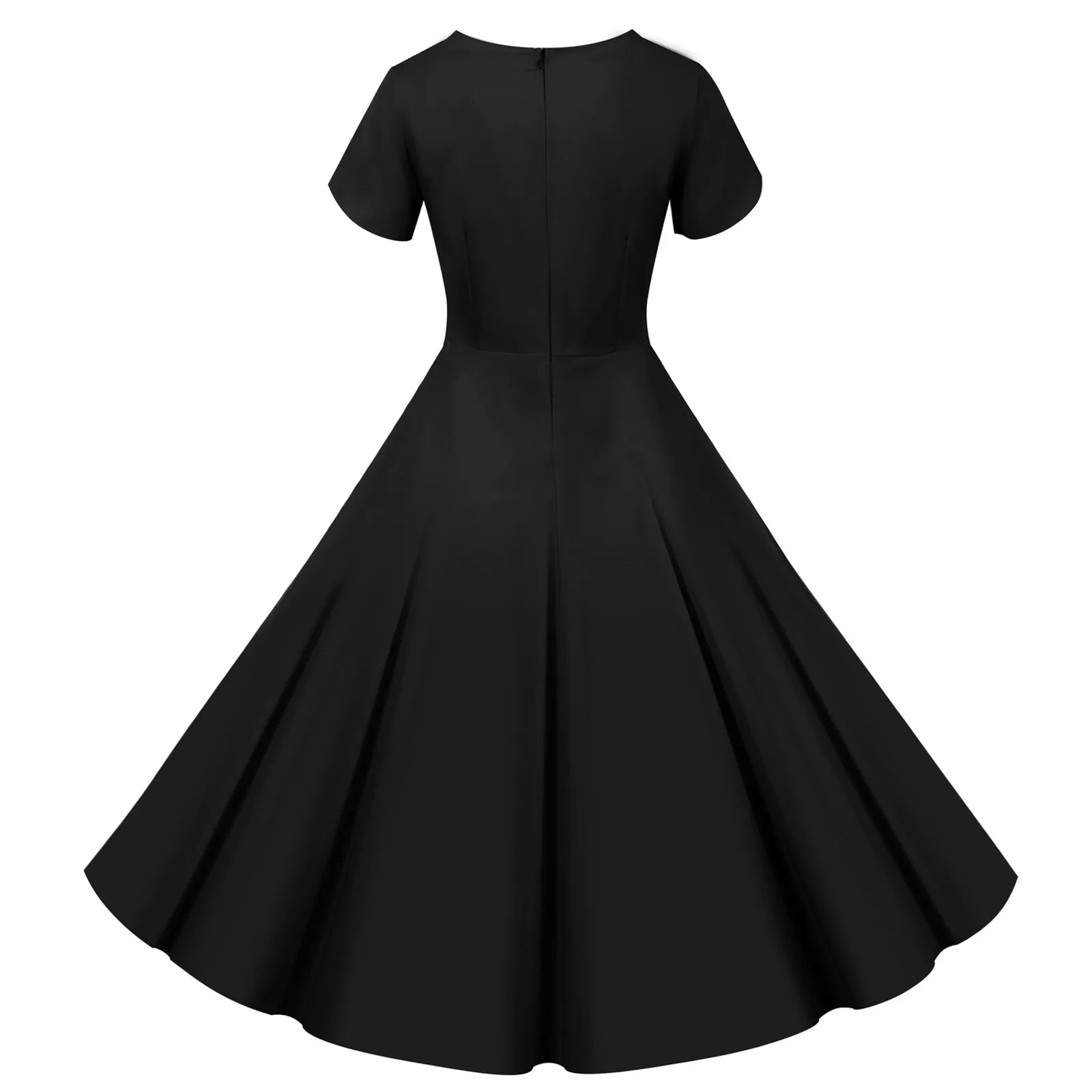 V-Neck Asymmetrical Button Midi Dress