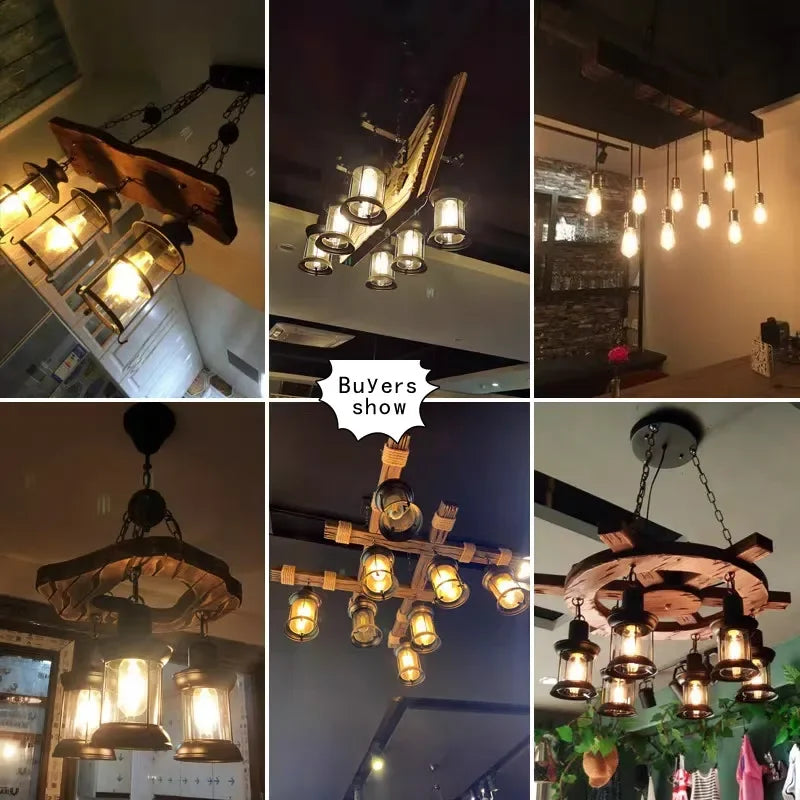 Mid-Century Modern Industrial Pendant Chandelier