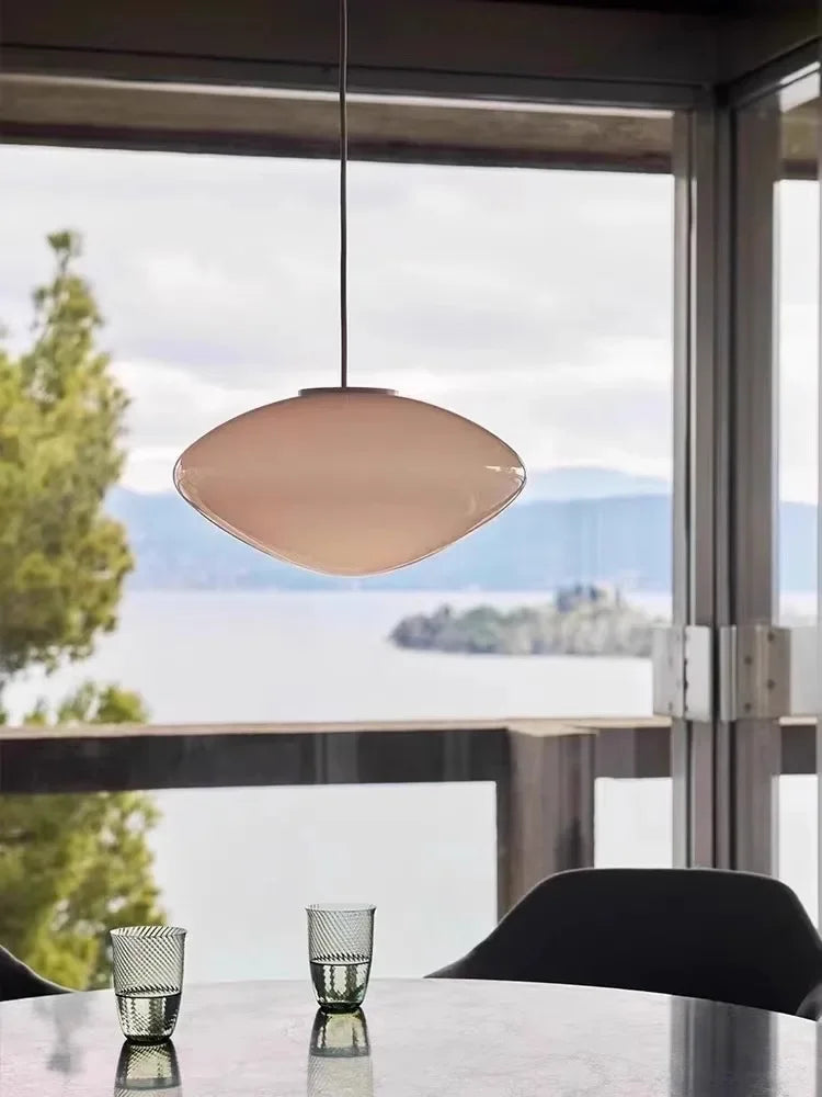 Classic Nordic Glass Suspension Kitchen Island Hanging Lamp