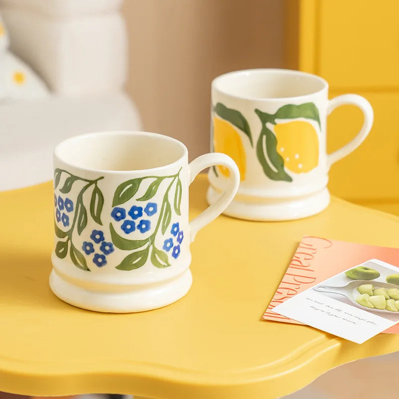 "Grandma's Garden" Oversized Retro Floral Breakfast Mug