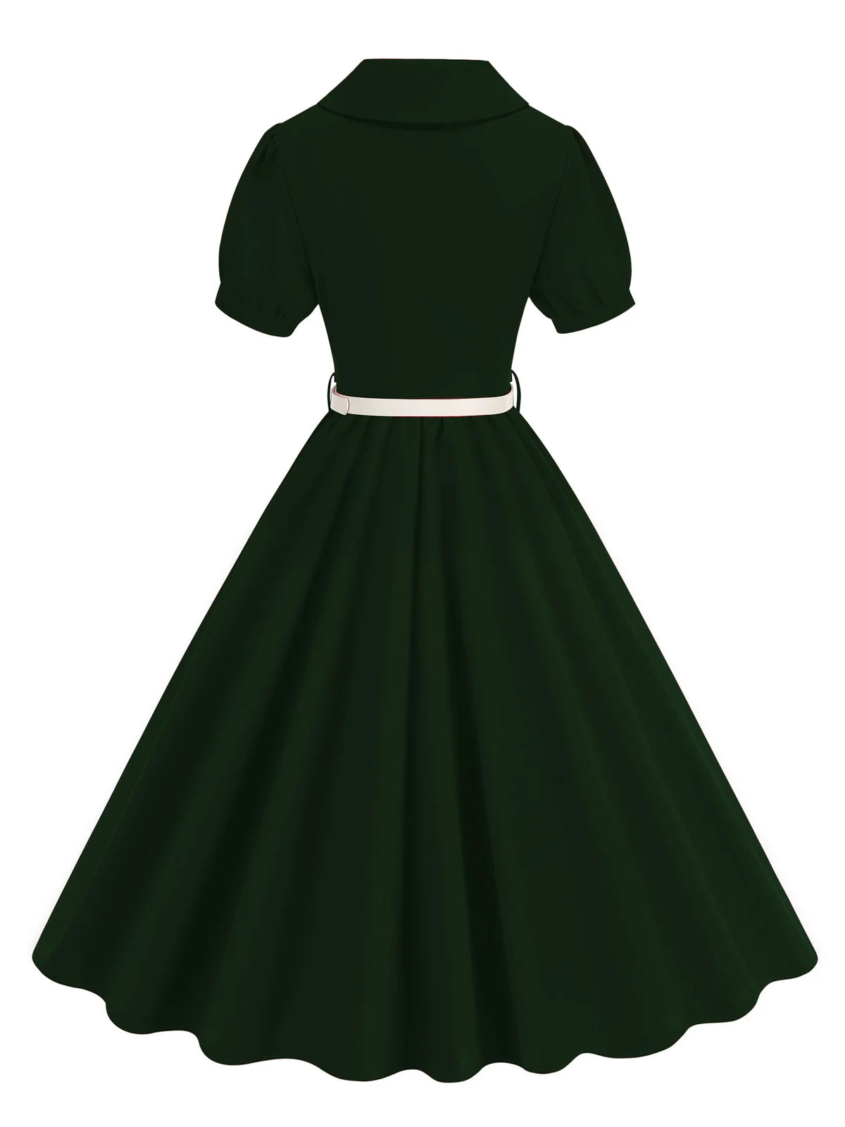 Button Front Collared Fit & Flare Dress