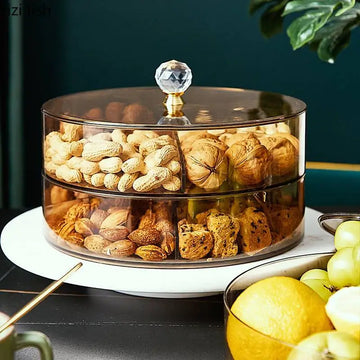 Retro Hollywood Multi-Grid Candy & Nut Dish with Lid