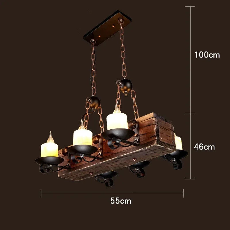Mid-Century Modern Industrial Pendant Chandelier