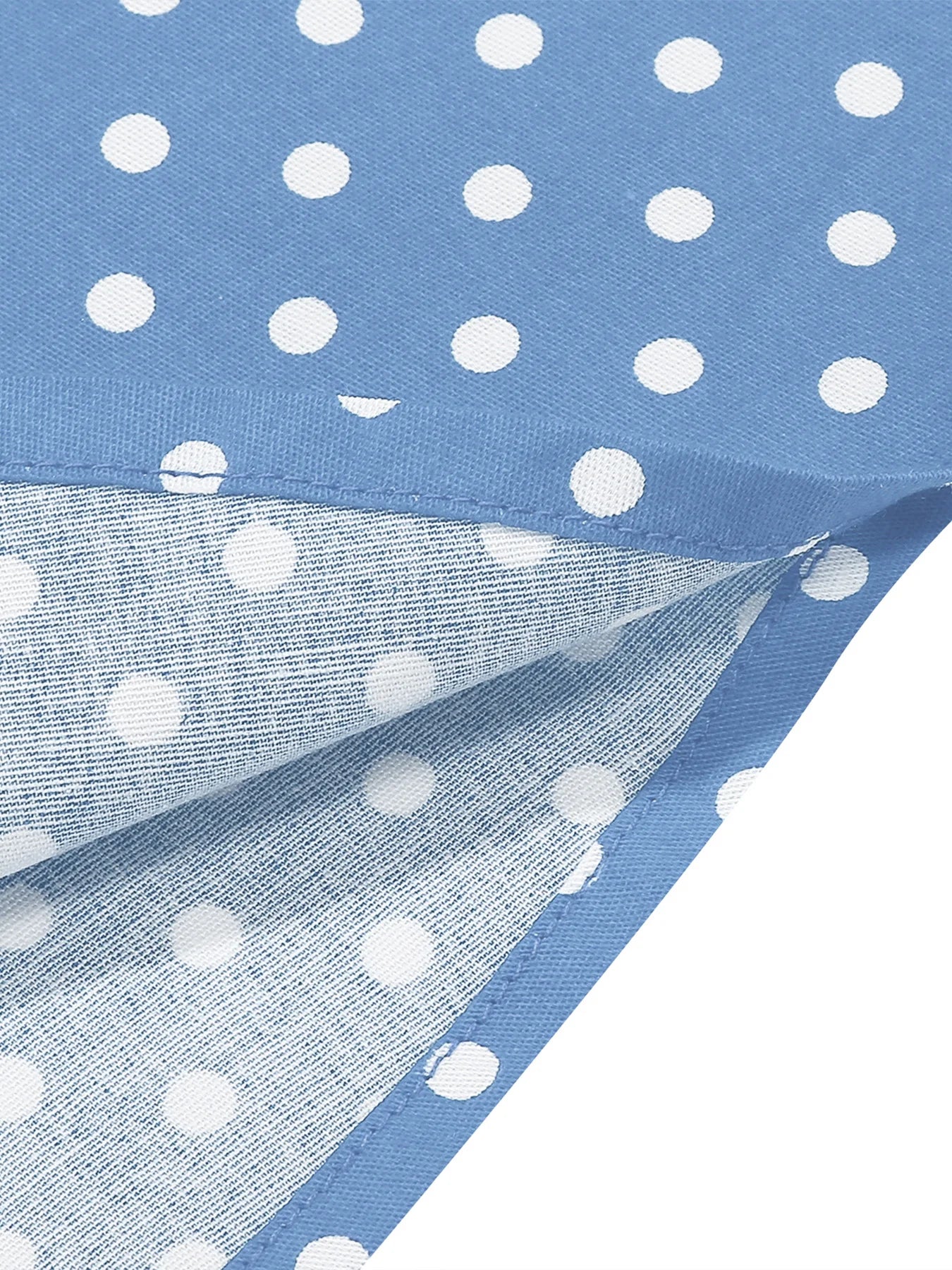 Polka Dot Collar Fit & Flare Dress with Headband