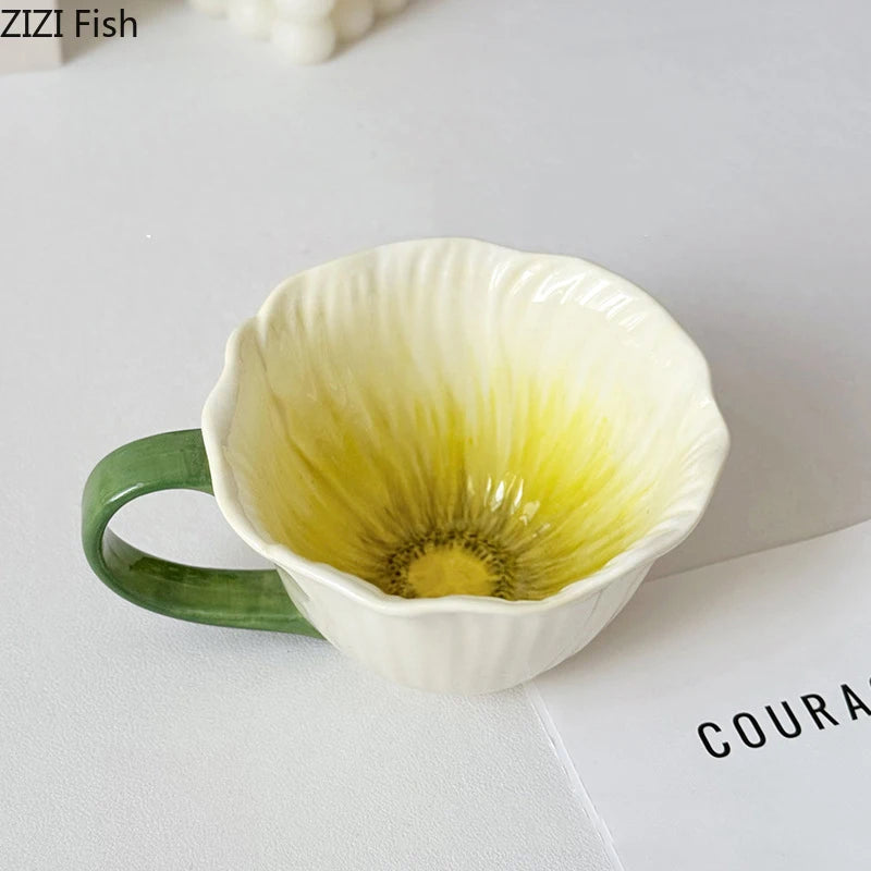 Parisian Cafe Gold-Rimmed Strawberry Porcelain Mug