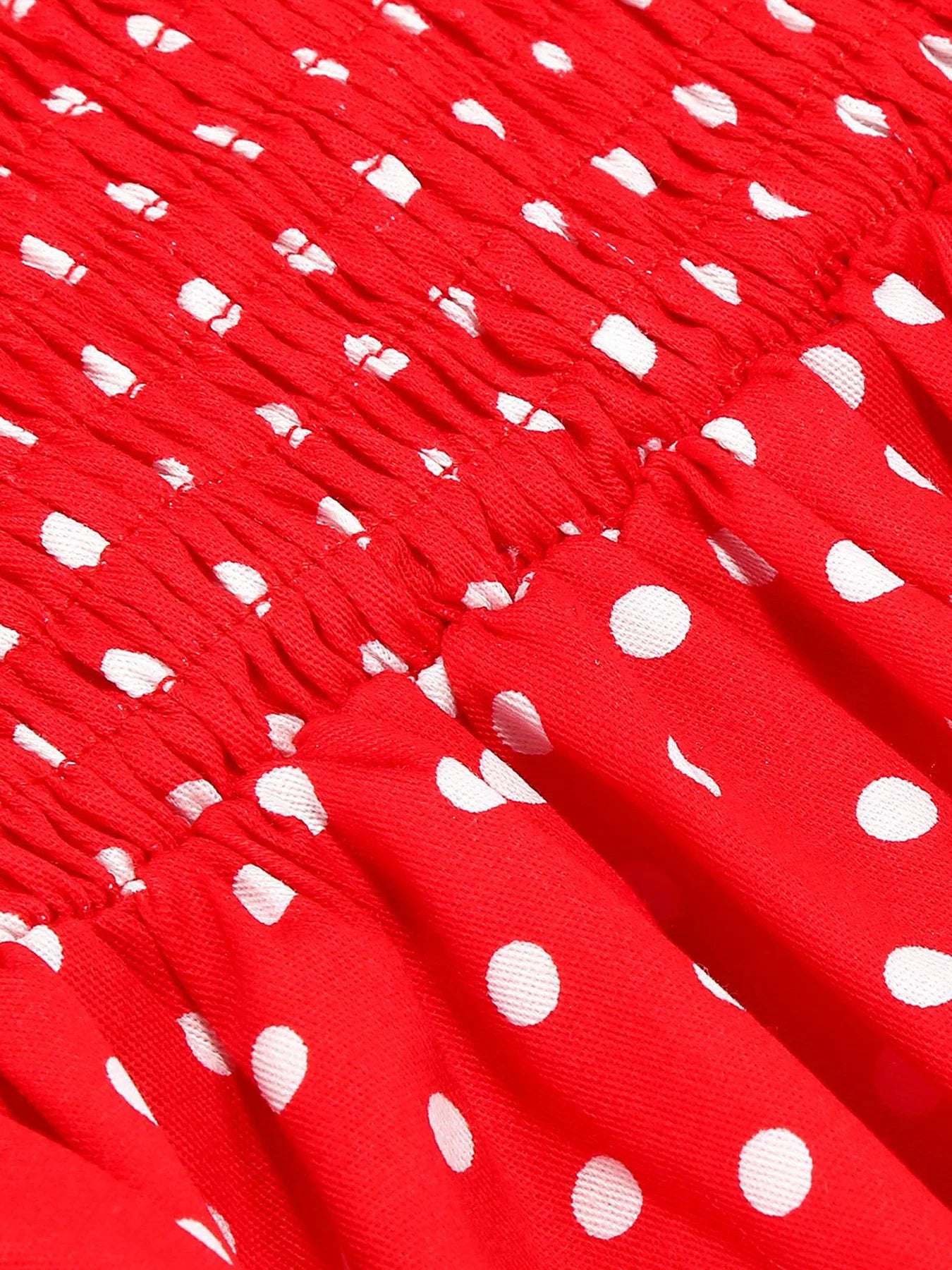 Polka Dot Trim Halter Belted Dress