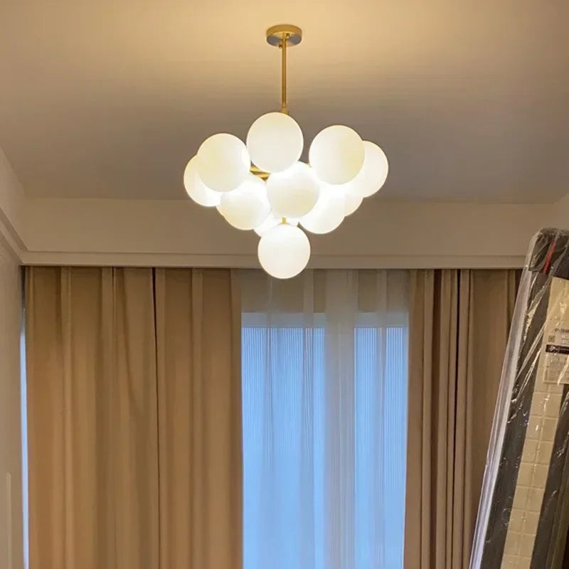 Hollywood Regency Glass Balloon Magic Bean Chandelier