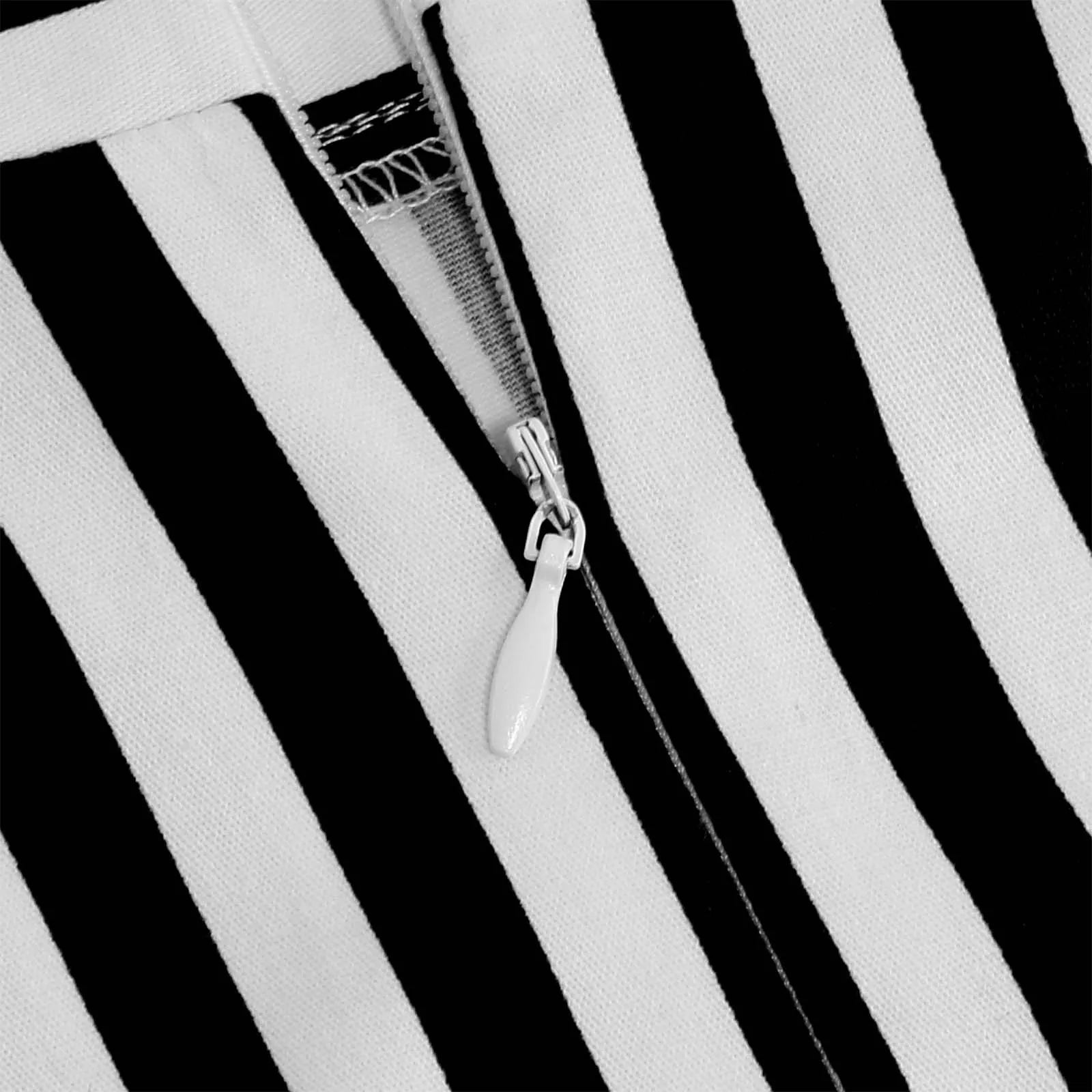 High Waist Vertical Stripe A Line Midi Skirt