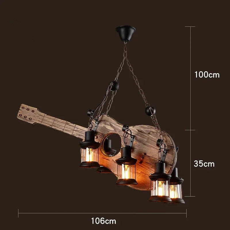 Mid-Century Modern Industrial Pendant Chandelier