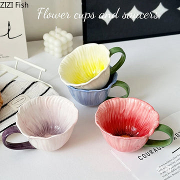 Parisian Cafe Gold-Rimmed Strawberry Porcelain Mug