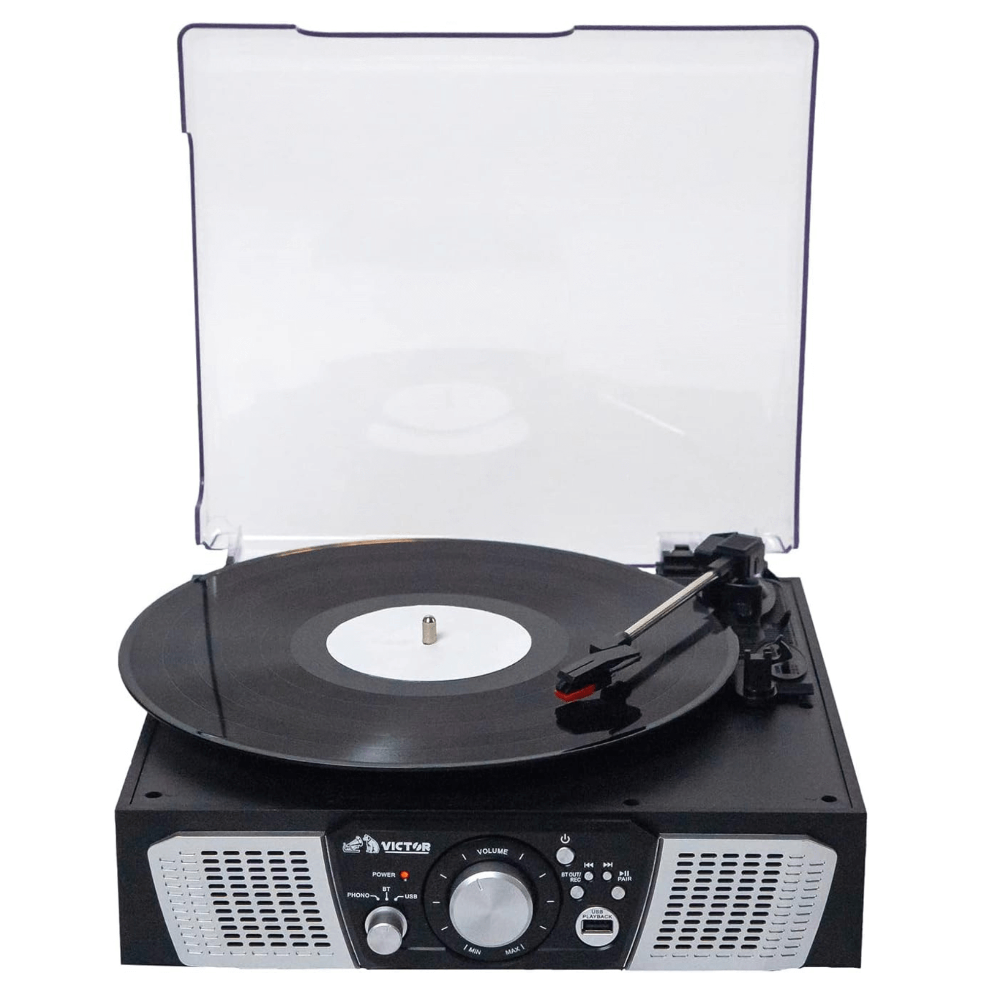 Victor Lakeshore 5-in-1 Hybrid Bluetooth Turntable System w USB and RCA Output
