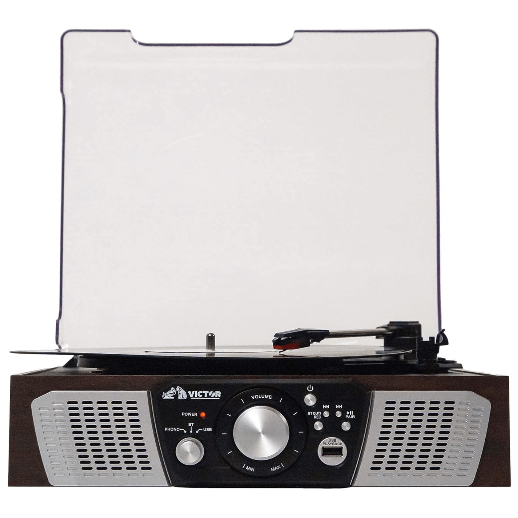 Victor Lakeshore 5-in-1 Hybrid Bluetooth Turntable System w USB and RCA Output