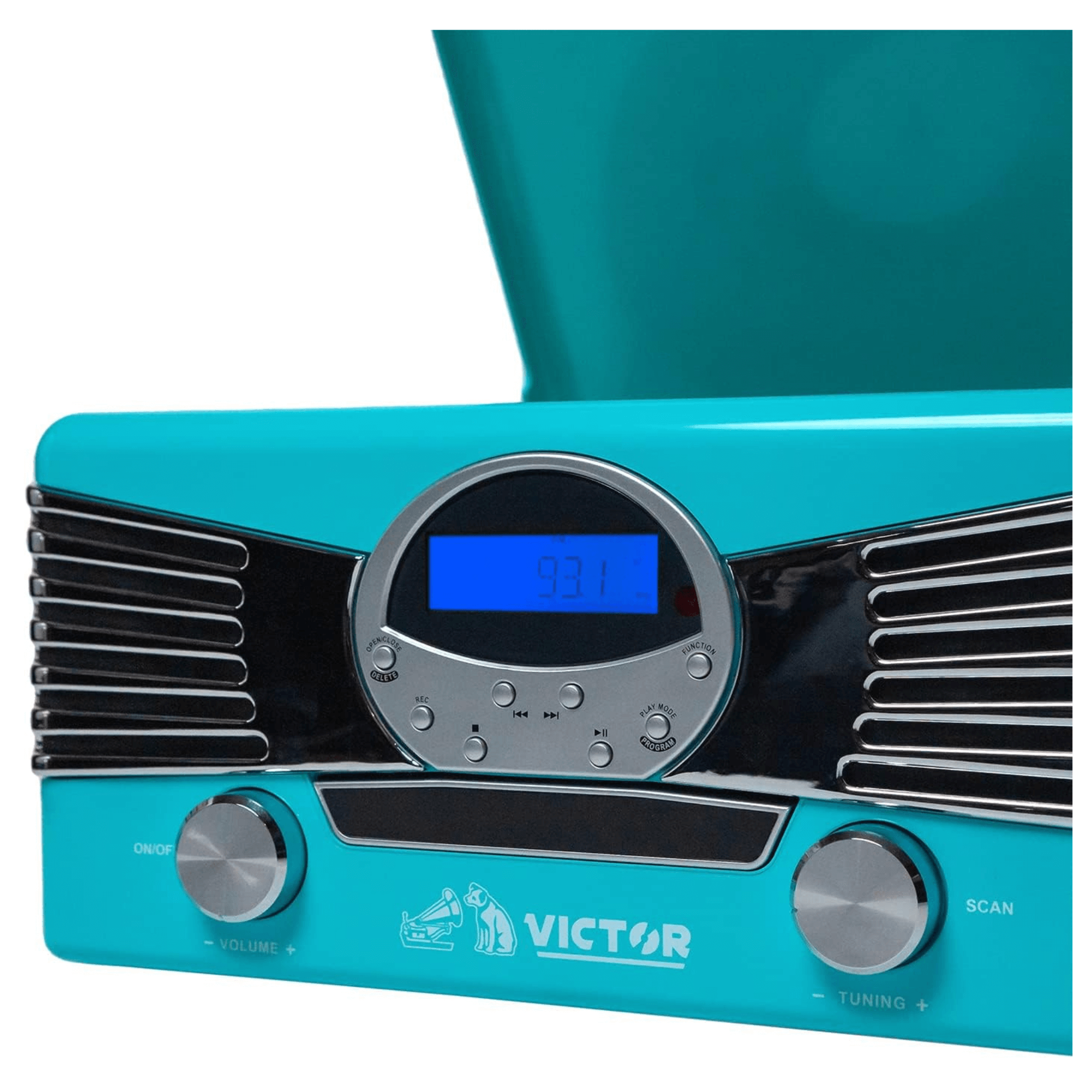 Victor Diner 7-in-1 Turntable Music Center with CD & MP3 Player and Bluetooth Function